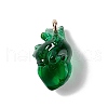 Transparent Resin Pendants RESI-E028-01G-10-2