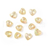 Transparent Faceted Glass Charms RGLA-L026-B13-1