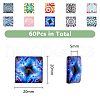 DICOSMETIC Mosaic Printed Glass Cabochons GGLA-DC0001-03B-2