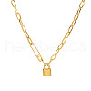 Love Lock Stainless Steel Pendant Paperclip Chain Necklaces for Women FS-WGF94E3-01-5