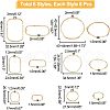 CHGCRAFT 48Pcs 2 Style Alloy Open Back Bezel Pendants PALLOY-CA0002-29-2