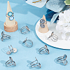 Beebeecraft 16Pcs 201 Stainless Steel Cuff Ring Findings RJEW-BBC0001-17-4