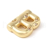 Brass Micro Pave Clear Cubic Zirconia Pendant KK-Z046-01G-B-2