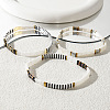 3Pcs 3 Colors Bohemian Style Glass Seed Beads Stretch Bracelets for Women IB8378-3