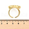 Brass Micro Pave Cubic Zirconia Cuff Rings RJEW-C134-02G-5