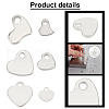   120Pcs 6 Styles 201 Stainless Steel Charms STAS-PH0005-61-4