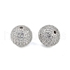 925 Sterling Silver Micro Pave Clear Cubic Zirconia Screw Clasps STER-P060-37P-2