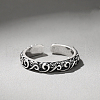 Auspicious Cloud Pattern 925 Sterling Silver Adjustable Cuff Rings FS-WG18D46-01-1