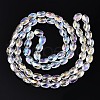 Electroplate Glass Beads Strands EGLA-N002-08-2