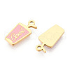 304 Stainless Steel Enamel Charms STAS-T065-66G-02-2