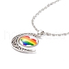 Rainbow Pride Necklace NJEW-F291-01D-1