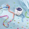 SUPERFINDINGS 1800Pcs 12 Style Opaque and Transparent Acrylic Linking Rings MACR-FH0001-07-5