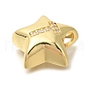 Rack Plating Brass Micro Pave Cubic Zirconia Pendants KK-I722-05G-T-2