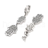 Non-Tarnish Hamsa Hand 304 Stainless Steel Dangle Earrings EJEW-L283-062P-2