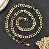 304 Stainless Steel Cuban Link Chain Necklaces for Women Men NJEW-G161-02G-2