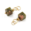 Natural Unakite Pendants STAS-Z129-01G-04-2