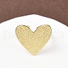 Heart Brass Cuff Rings for Women RJEW-A069-09G-2