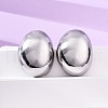 Casting Polishing 304 Stainless Steel Stud Earrings for Women EJEW-G431-01P-3