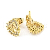 Brass Micro Pave Cubic Zirconia Ear Studs EJEW-P261-27A-G-2