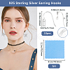 Beebeecraft 10Pcs Sterling Silver Earring Hooks STER-BBC0007-10-2