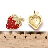 Brass Micro Pave Clear Cubic Zirconia Stud Earrings EJEW-F895-27C-01G-5