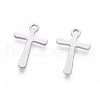 201 Stainless Steel Tiny Cross Charms STAS-L233-081P-2