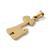PVD Vacuum Plating 304 Stainless Steel Pendants STAS-B053-11G-2