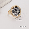 Geometric Texture Zinc Alloy Adjustable Finger Rings for Women US6150-3-2