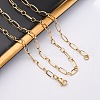 304 Stainless Steel Oval Link Chain Necklaces NJEW-Q013-09G-4
