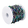 PVD Vacuum Plating 304 Stainless Steel Paperclip Chains CHS-TA0001-10-2