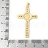Brass Micro Pave Cubic Zirconia Cross Pendants ZIRC-I071-04G-01-3