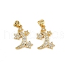 Brass Micro Pave Cubic Zirconia Pendants KK-S526-36G-1