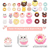 SUNNYCLUE 96Pcs 16 Style Opaque Resin Decoden Cabochons CRES-SC0002-33-2