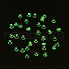 Glow in the Dark Luminous Transparent Glass Seed Beads SEED-YWC0001-01F-7