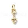 Brass Micro Pave Claer Cubic Zirconia Charms KK-H475-48G-1