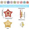Gorgecraft 108Pcs 9 Colors Star Sew on Rhinestone OACR-GF0001-13-2