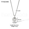 Vintage Stainless Steel Portrait Pendant Wheat Chain Necklaces HP6394-5-2