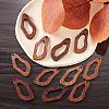20Pcs Walnut Wood Hollow out Pendants WOOD-CJ0001-22-6