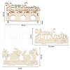 SUPERDANT 2 Sets 2 Style Bunny Laser Cut Wood Easter Egg Shelves WOOD-SD0001-03-2