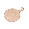 Ion Plating(IP) 304 Stainless Steel Pendants STAS-A053-24C-RG-2