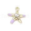 Rack Plating Alloy Enamel Rhinestone Pendants PALLOY-R151-41G-02-1