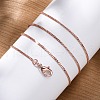 Long-Lasting Plated Brass Curb Chain Necklaces NJEW-K112-07RG-NF-4