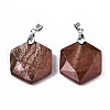 Natural Red Jasper Pendants G-T131-27B-2
