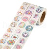 6 Rolls 3 Style Flat Round Horse Pattern Tag Stickers DIY-LS0003-53-2
