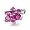 Brass Micro Pave Cubic Zirconia Pendants KK-D356-01A-P-2