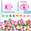 SUNNYCLUE 5 Strands Handmade Polymer Clay Beads Strands CLAY-SC0002-22-2