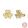 925 Sterling Silver Stud Earrings for Women EJEW-F341-01G-1