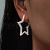S925 Sterling Silver Star Stud Earrings NU9331-1