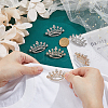 SUPERFINDINGS 6Pcs 2 Colors Crown Alloy Crystal Rhinestone Brooch JEWB-FH0001-67-3