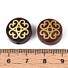 Natural Sandalwood Mala and Brass Finding Beads WOOD-T032-33B-3